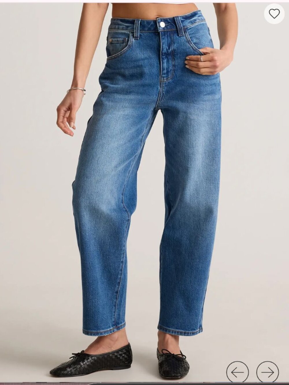 Quince Bella Stretch Barrel Jeans